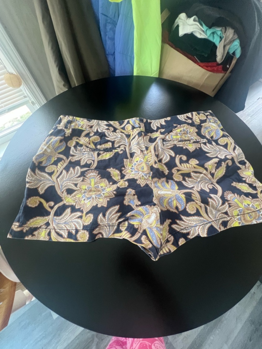 LOFT Black High-Waist Floral Print Women’s Shorts